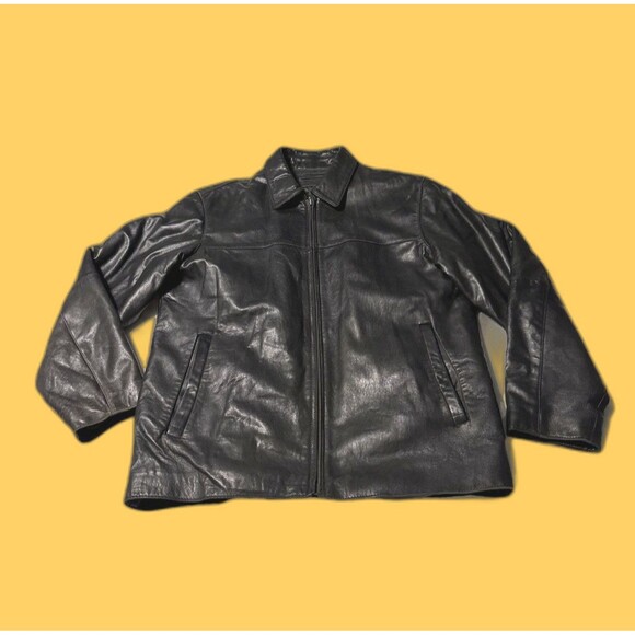 Claiborne Outerwear Men’s M Leather Lambskin RN 94468 W/polyester Lining Work - Picture 1 of 13